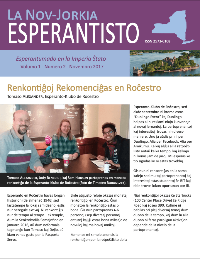 La Nov-Jorkia Esperantisto 2017/11