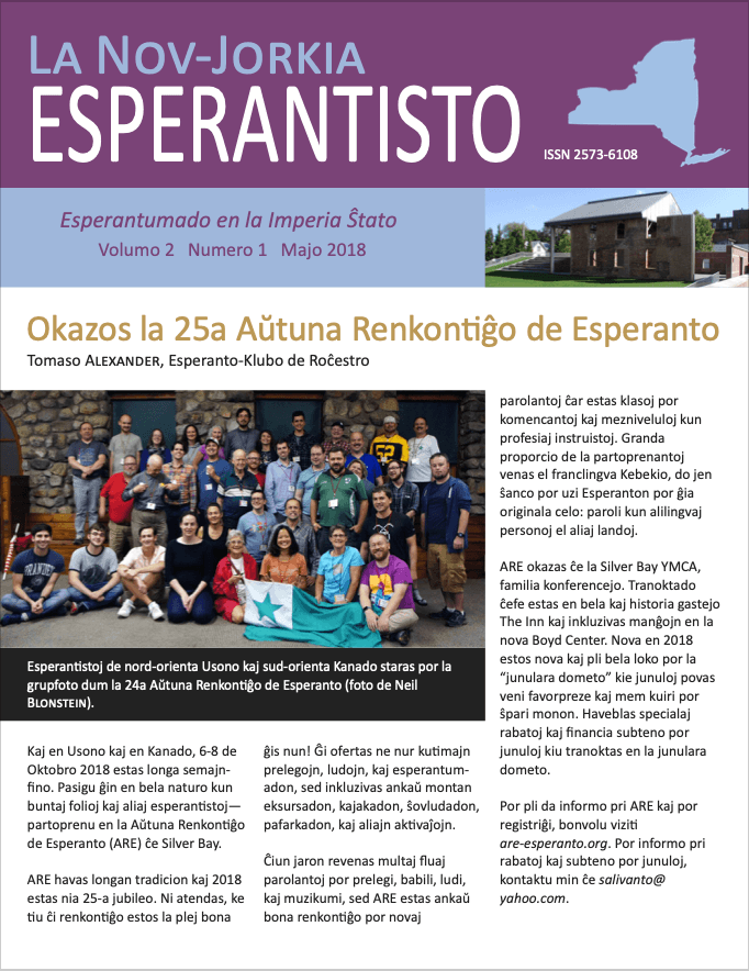 La Nov-Jorkia Esperantisto 2018/05