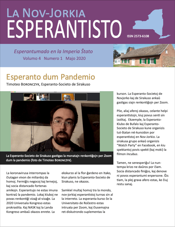 La Nov-Jorkia Esperantisto 2020/05